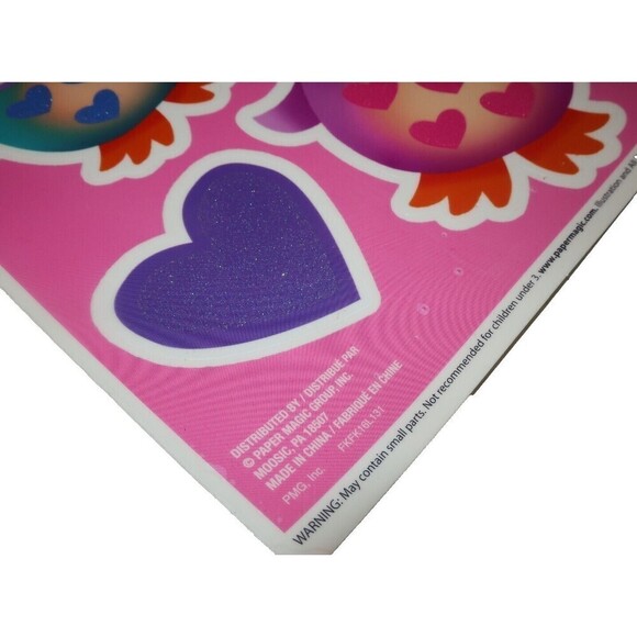 Valentine's Color Clings 11 Ct. Owl Always Love You Heart Glitter Window Decor - Picture 3 of 6